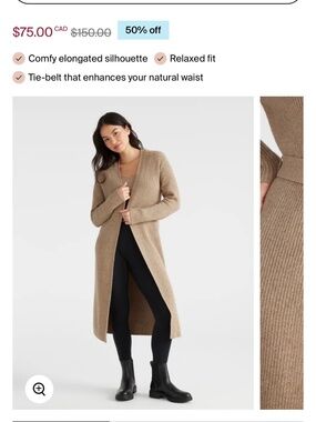 Rib-knit Duster Cardigan